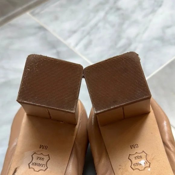 Tory Burch Black and Beige Cap Toe Heels - Picture 7 of 7